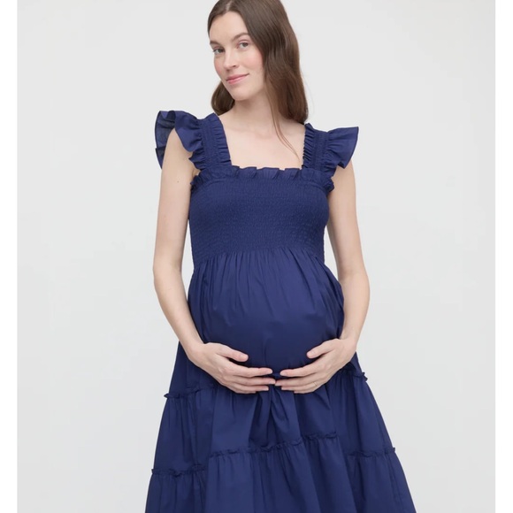 Hill House Home Ellie Nap MIDI Dress in Navy - Picture 7 of 14